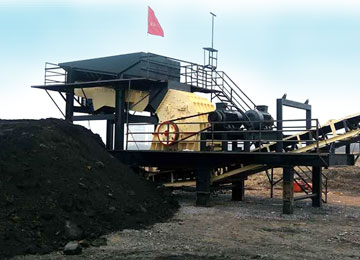 湖南时产300吨煤矸石移动破碎站生产案例